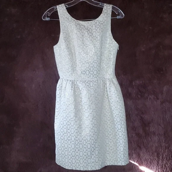 ERIN Gold and Cream Bow Cut-Out Dress NWOT - Picture 2 of 6
